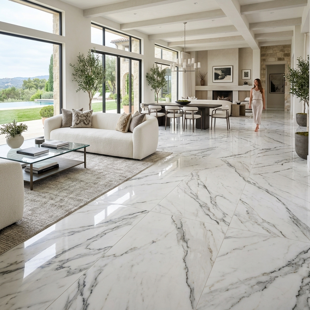Marble Look Polished Tiles